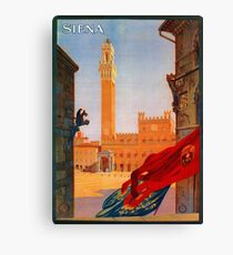 Vintage Siena Italian travel advertising Canvas Print