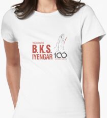 BKS Iyengar Official Centenary Year Logo - charity design Women's Fitted T-Shirt