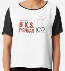 BKS Iyengar Official Centenary Year Logo - charity design Chiffon Top