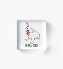 Bloque acrílico Labra-Corn Unicorn Labrador Retriever