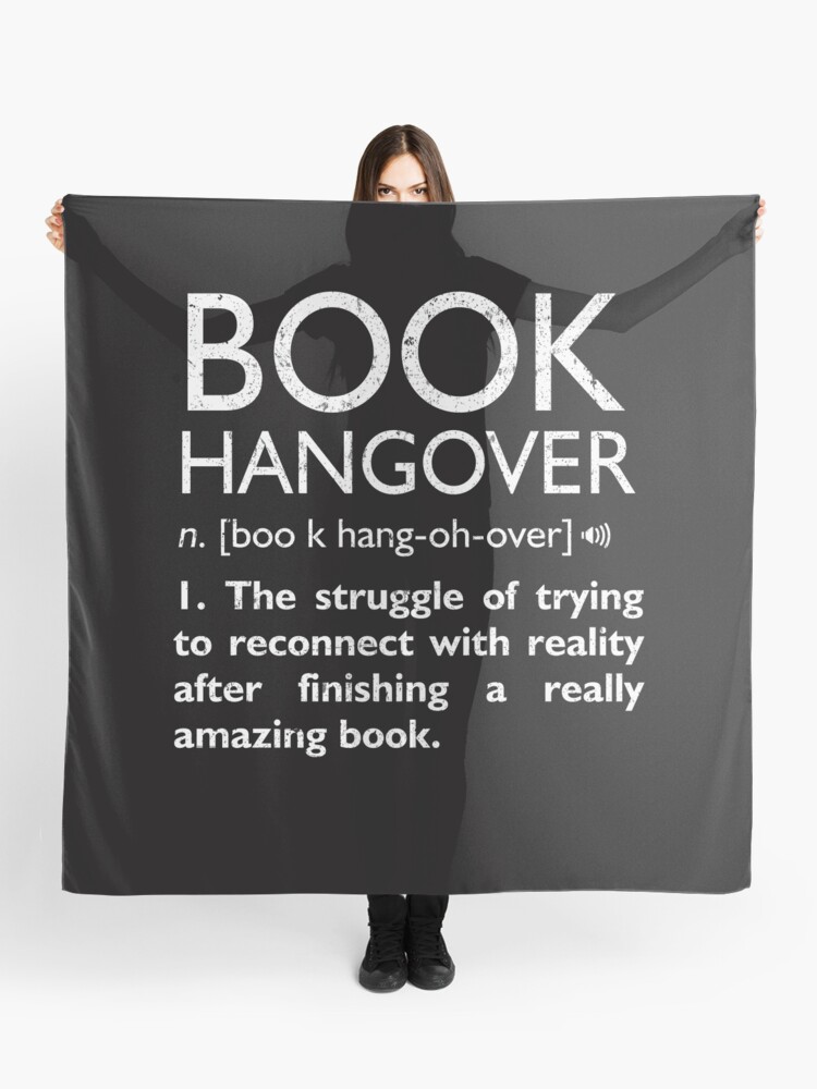Book Hangover Funny Definition For Book Lovers Bibliophile Scarf