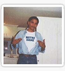 Obama Notre Dame Sticker Sticker