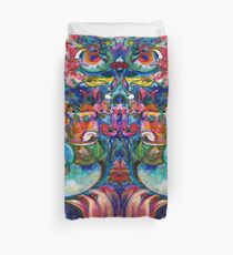 Orphan Child with Flowers Duvet Cover