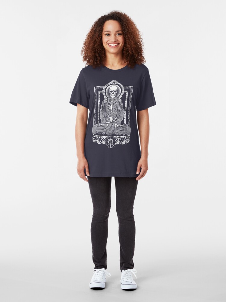Alternate view of Gautama Buddha and Mucalinda Slim Fit T-Shirt