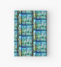 Abstract Landscape in Stained Glass Hardcover Journal