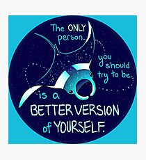 "The Only Person You Should Try to Be" Galaxy Manta Ray Photographic Print