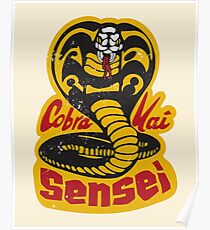 Cobra Kai Sensei - Vintage Retro Distressed Stil Poster