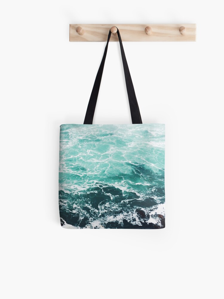 Bolsa De Tela Olas De Playa De Verano Azul Oceano De