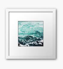 Blaue Ozean-Sommer-Strand-Wellen Gerahmtes Wandbild