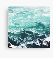 Blue Ocean Summer Beach Waves Canvas Print