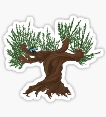 Angry Tree with Car Sticker
