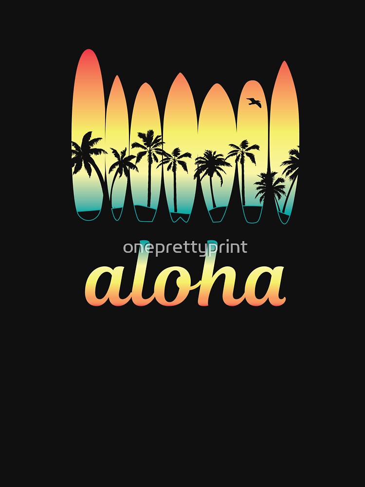 Aloha Surfing Good Vibes by oneprettyprint