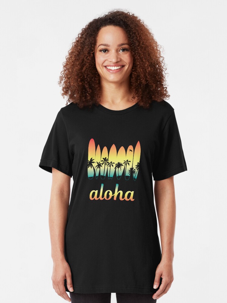 Alternate view of Aloha Surfing Good Vibes Slim Fit T-Shirt
