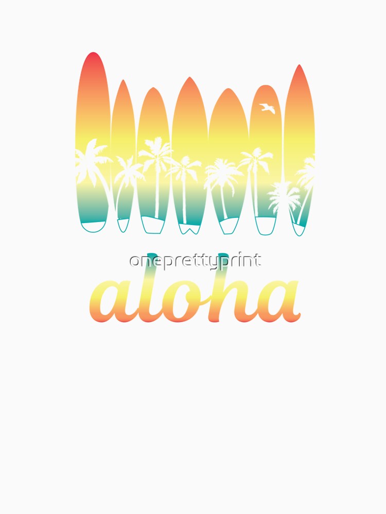 Aloha Surfing Good Vibes by oneprettyprint