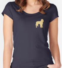 Golden Doodle Silhouette Women's Fitted Scoop T-Shirt