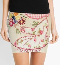 Sunny Sunday Bouqet Of Flowers Bonnet Lady Mini Skirt
