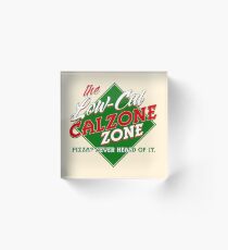 The Low-Cal Calzone Zone Acrylic Block