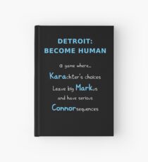 Detroit: Werde Mensch - Kara, Markus, Connor (Blaue Namen - Lustiges Spielzitat) Notizbuch