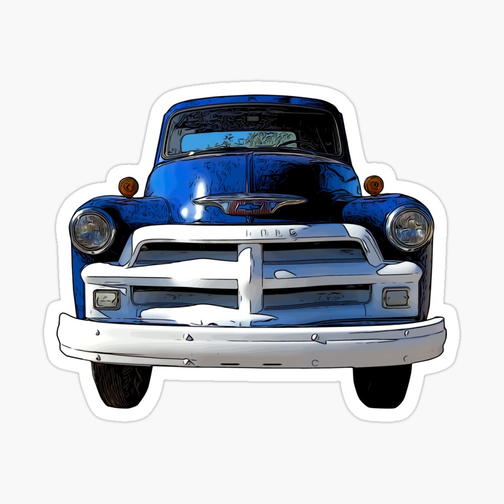 Blue Truck from the 1940s Sticker