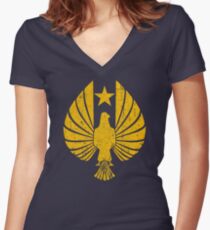 Pan Pacific Defense Corps Logo Women's Fitted V-Neck T-Shirt