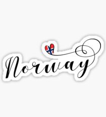 Heart Norway, Norway Flag, I Love Norway Sticker
