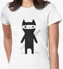 Ninja Cat Women's Fitted T-Shirt