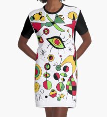 Joan Miro Peces De Colores (bunte Fische), T-Shirt, Kunstwerk Reproduktion T-Shirt Kleid