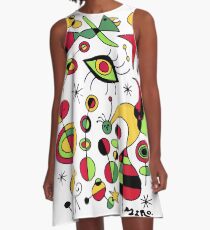 Joan Miro Peces De Colores (bunte Fische), T-Shirt, Kunstwerk Reproduktion A-Linien Kleid