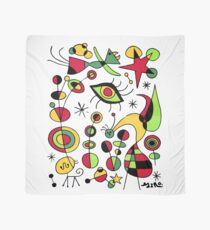 Joan Miro Peces De Colores (Colorful Fish ), T Shirt, Artwork Reproduction Scarf