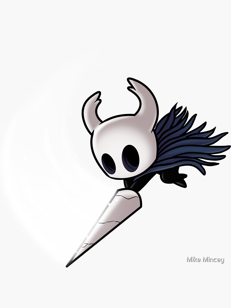 Hollow Knight Slash Sticker By MikeMincey Redbubble   Bg,f8f8f8 Flat,750x,075,f Pad,750x1000,f8f8f8.u3 