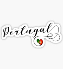 Heart Portugal, I Love Portugal, Portuguese Flag Sticker