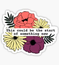 New Start Flowers Sticker