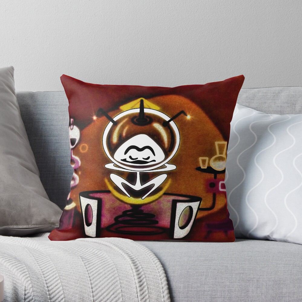Colonel Bleep , Chillin on Zero Zero Island . Throw Pillow