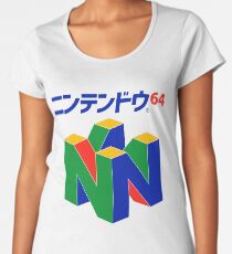 Japanese Nintendo 64 Women's Premium T-Shirt