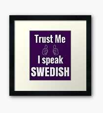 Funny Swedish Shirt Gift For Men Women Kids Framed Print