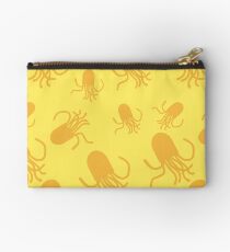 Octopus pattern. Yellow and gold Studio Pouch
