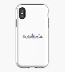 Vinilo o funda para iPhone Encuéntreme en mi lugar feliz Vector Orlando Theme Park Illustration Design