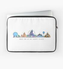 Meet me at my Happy Place Vector Orlando Theme Park Illustration Design Laptop Sleeve