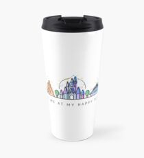 Meet me at my Happy Place Vector Orlando Theme Park Illustration Design Travel Mug
