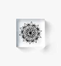 Pen Ink Series: Mandala 1 Acrylic Block
