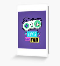 Retro Gamepad - Let's have fun Greeting Card