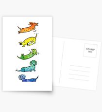 Watercolor Dachshunds Postcards