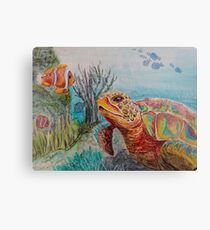 Sea Turtle Greetings Canvas Print