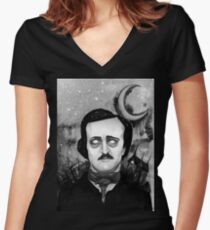 Edgar Allan Poe Women's Fitted V-Neck T-Shirt