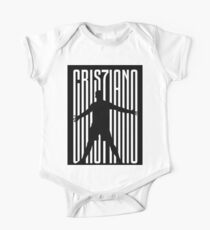 Body de manga corta para bebé Cristiano Ronaldo en blanco y negro