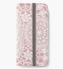 Delicate knitted lace of round doilies iPhone Wallet/Case/Skin