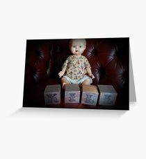 Creepy doll, horror doll, creepy, horror, halloween, spooky, gothic Greeting Card