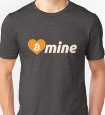 Bitcoin Be Mine Valentines Heart BTC Symbol Unisex T-Shirt
