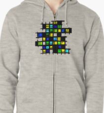 Raster Hoodie mit Reißverschluss