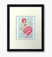 Ruby Mermaid - MerMonday July 9th 2018 Framed Print